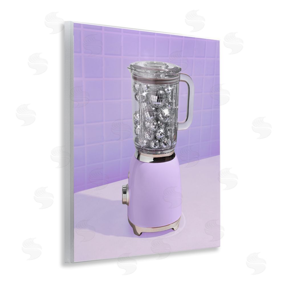 LISH Creative Disco Drink Blender over Purple Wall Plaque with Fixed Lithograph Print