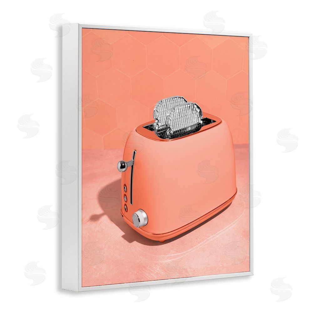 LISH Creative Disco Toast over Orange White Framed Giclee Wall Art Print