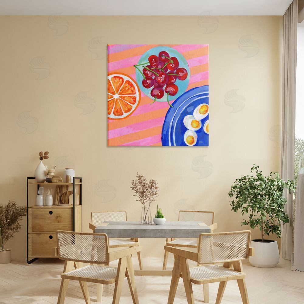Rachael Reese Summer Snacks Picnic Blanket Stretched Canvas on Wall