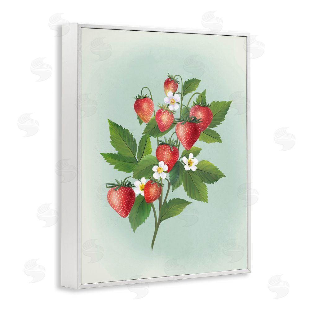 Diane Neukirch Vintage Strawberry Bundle White Framed Giclee Wall Art Print
