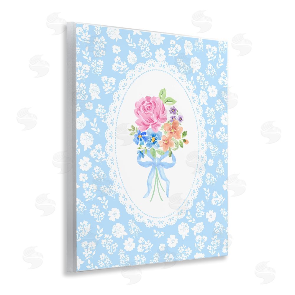 Corinne Haig Blue Feminine Bouquet Wall Plaque Art Print