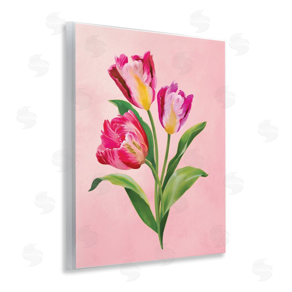 Diane Neukirch Vibrant Magenta Tulips Wall Plaque Printed Art