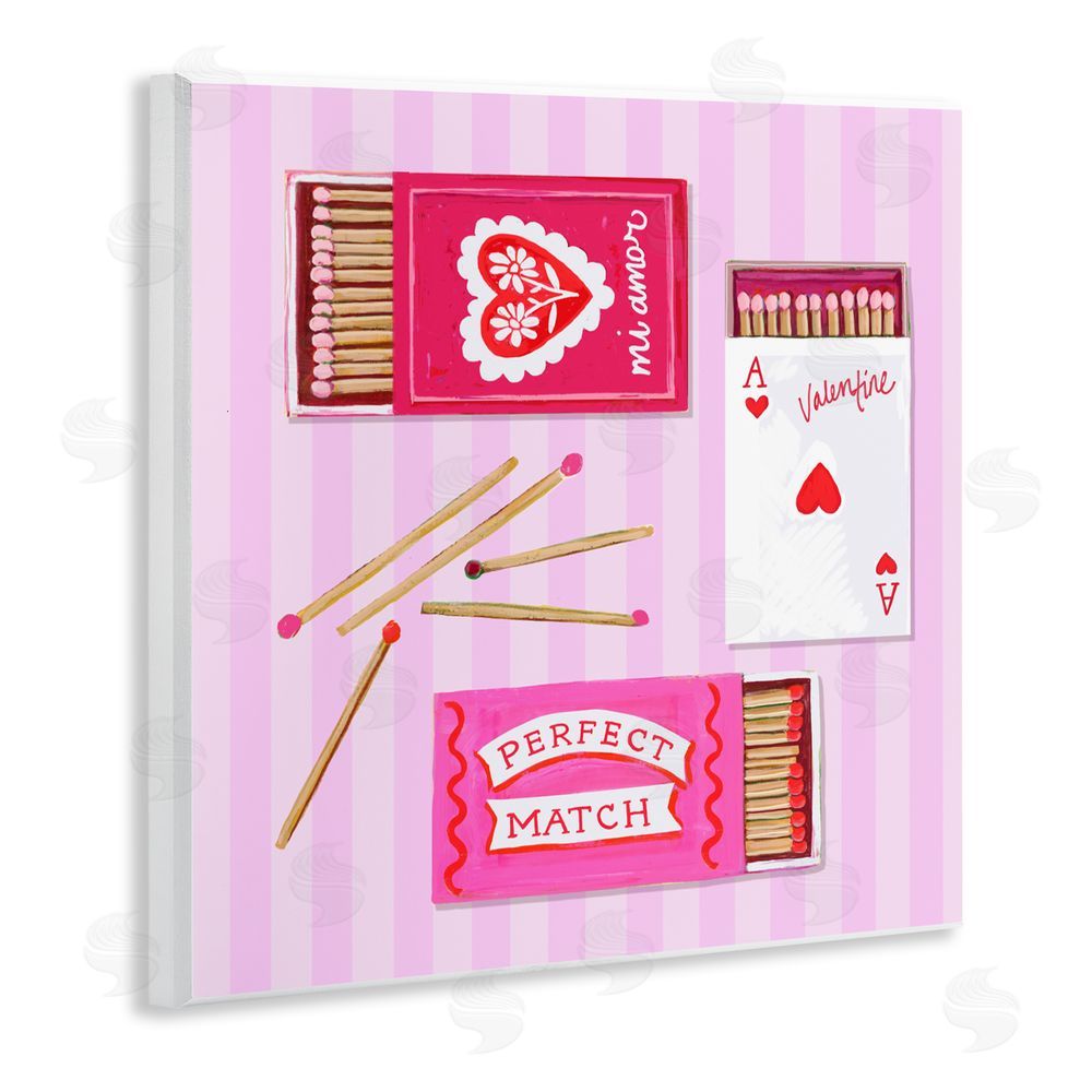 Rachael Reese Romantic Valentine's Matchboxes Wall Plaque Art Print