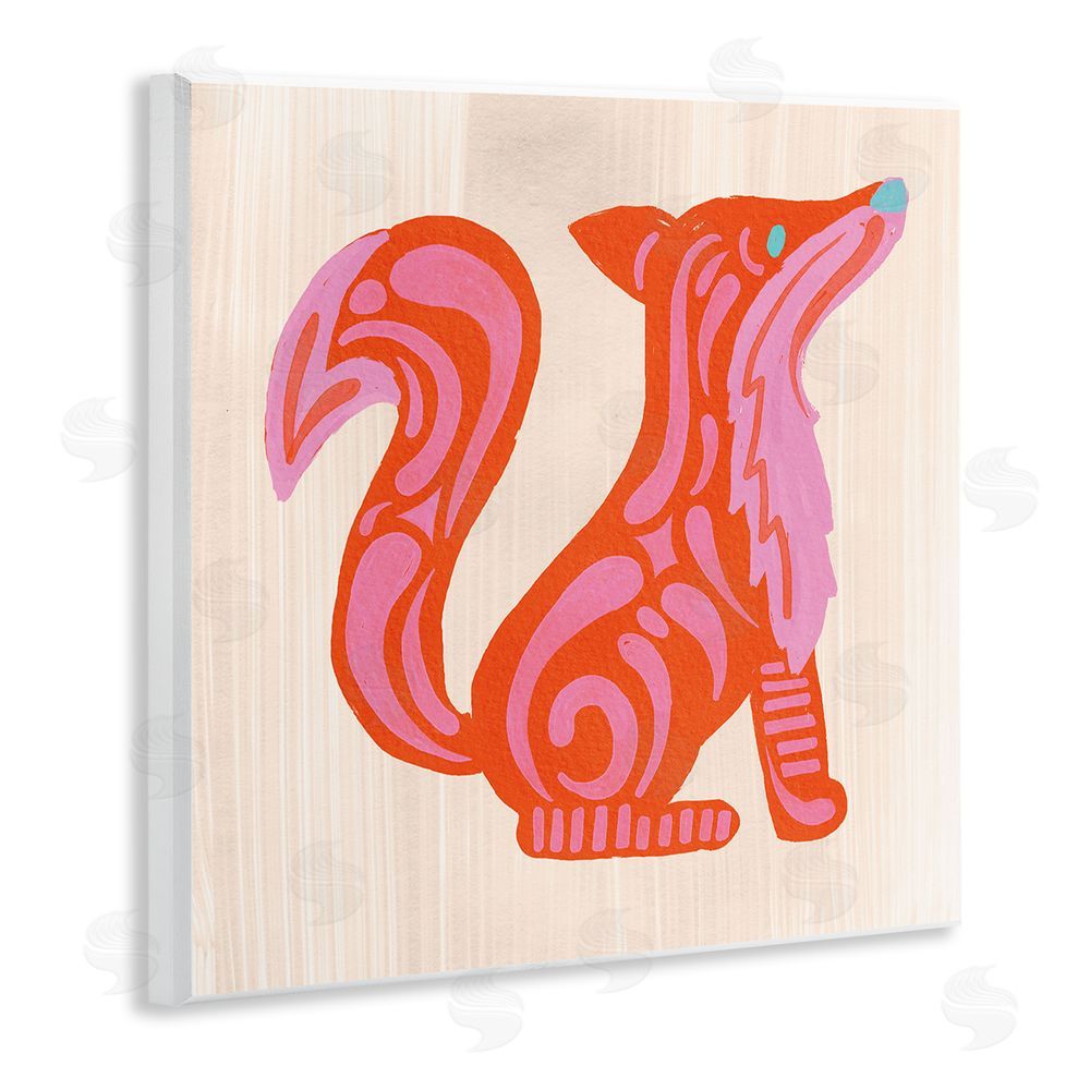 The Paper Curator Whimsical Folk Fox Vibrance Wall Plaque Printed Art