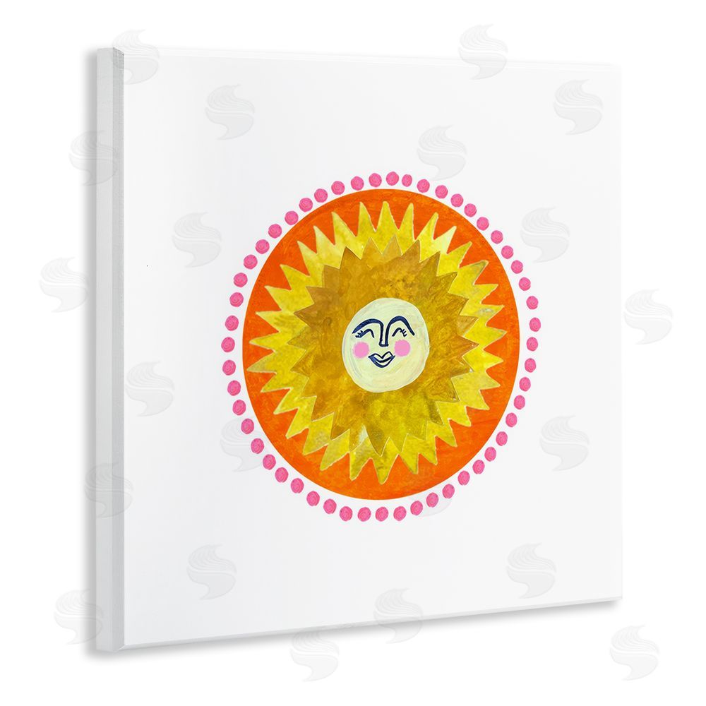 Katherine Herrell Studio Yellow & Orange Smiling Sun Wall Plaque Printed Art
