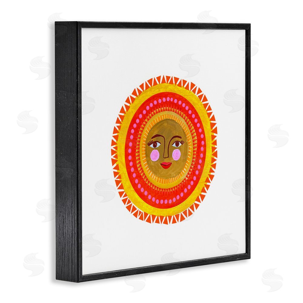 Katherine Herrell Studio Bold Bohemian Sun Black Framed Giclee Wall Art Print