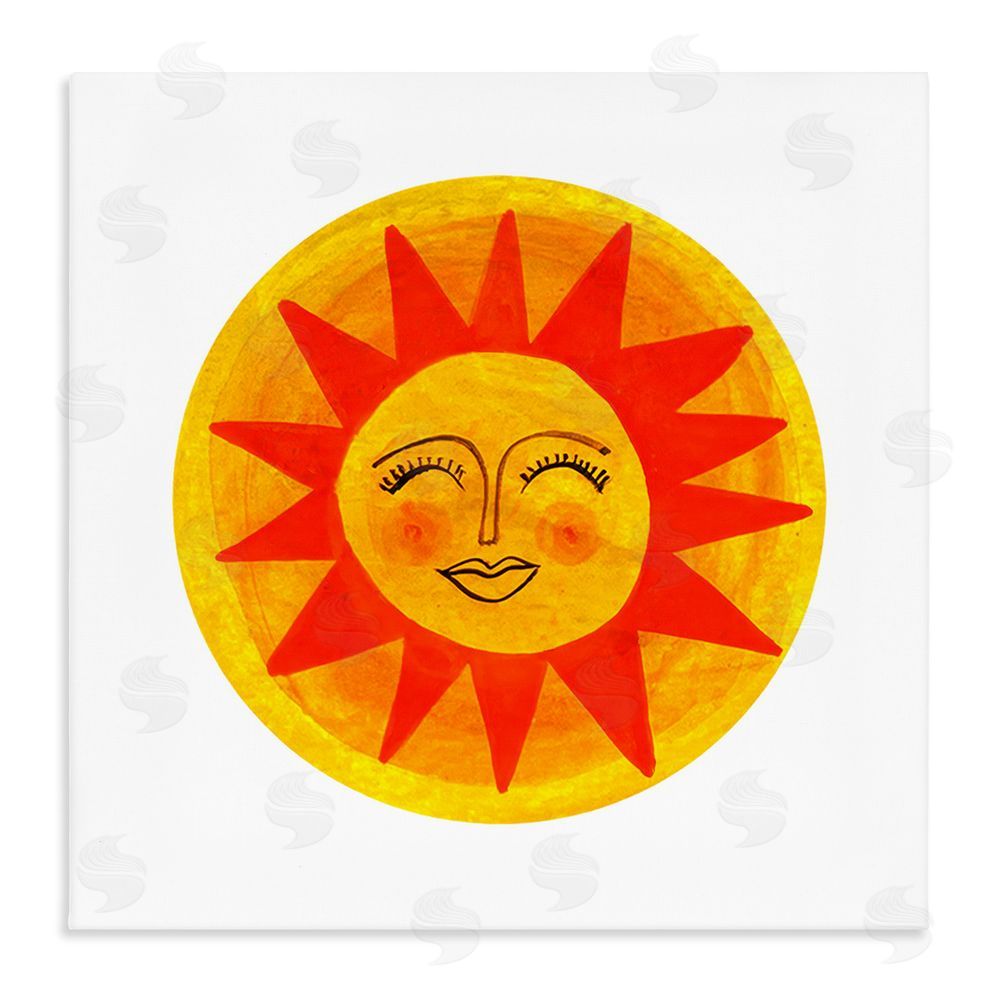 Katherine Herrell Studio Warm Fiery Sun Stretched Canvas Wall Art Print