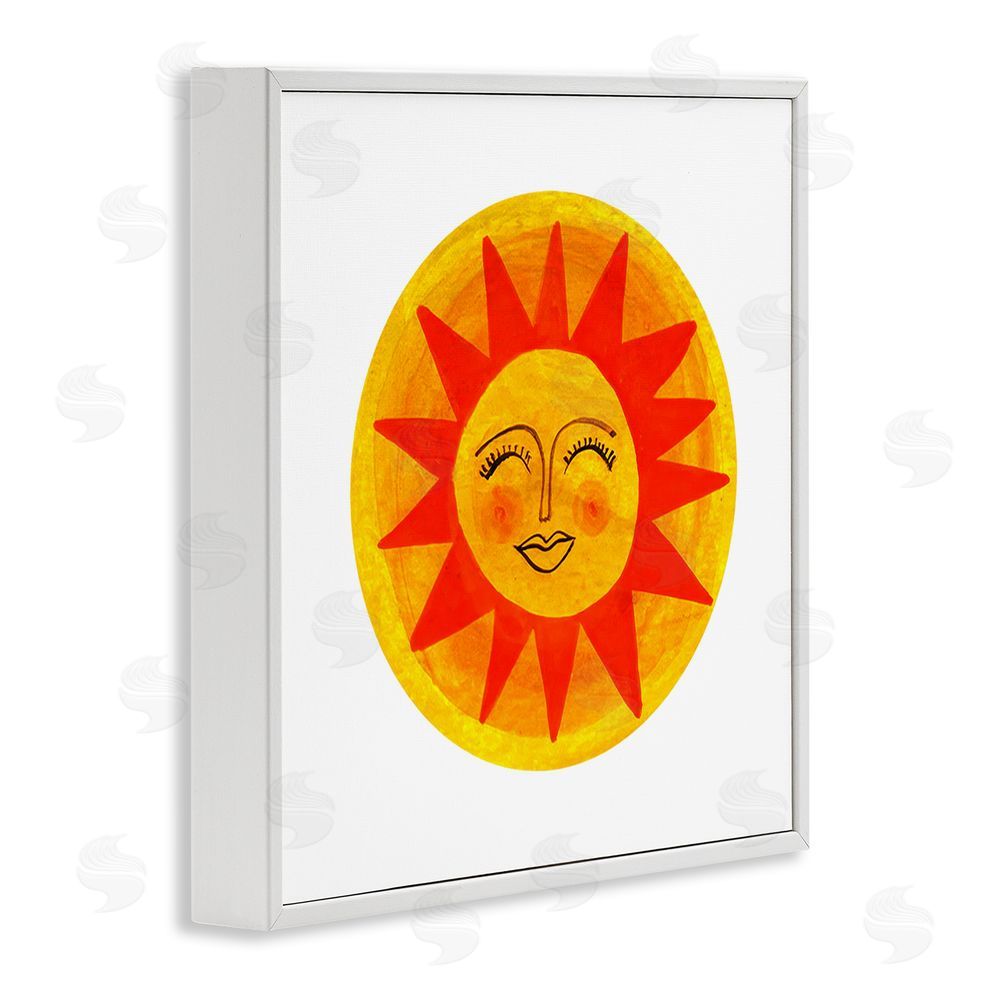Katherine Herrell Studio Warm Fiery Sun White Framed Giclee Wall Art Print