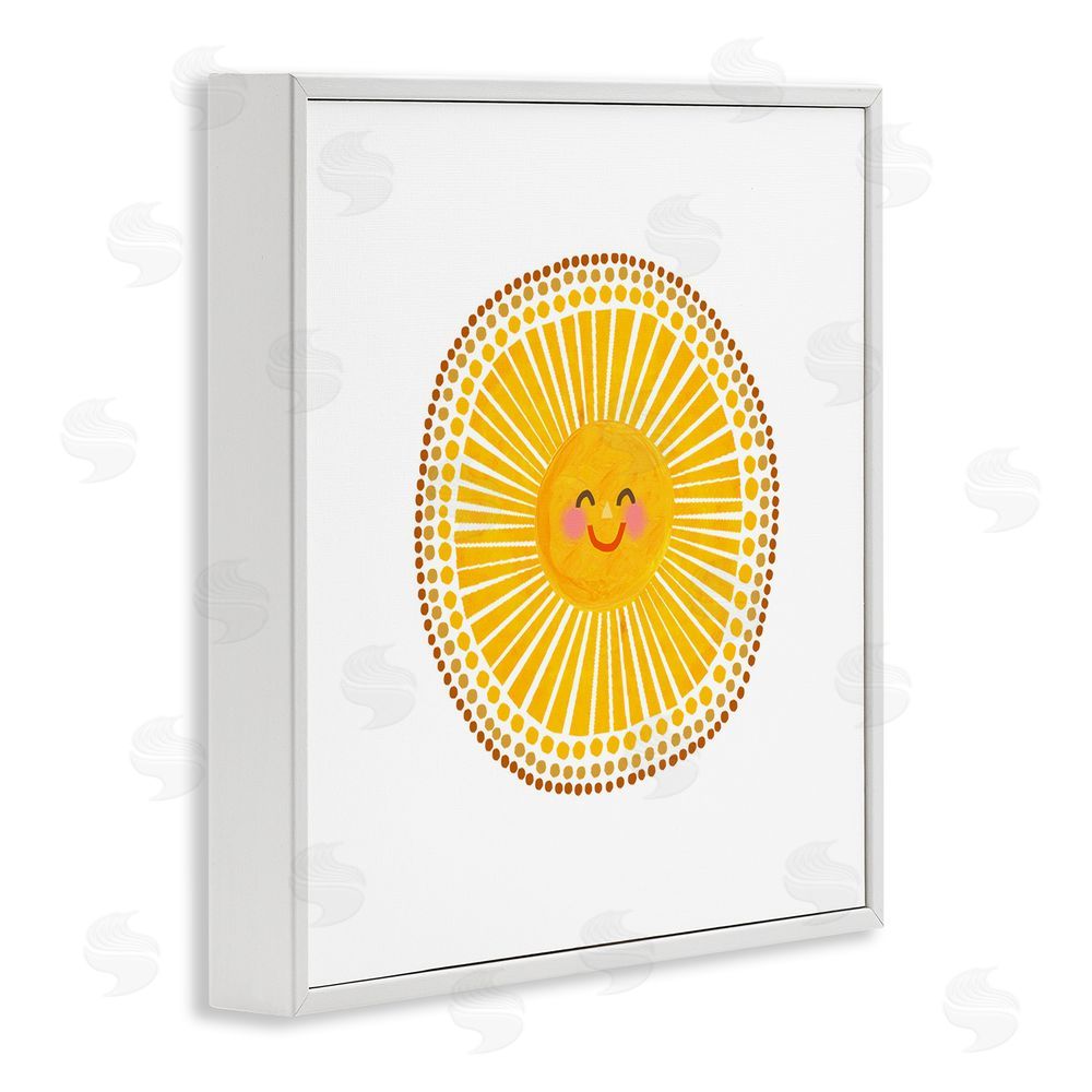 Katherine Herrell Studio Yellow Sun's Smile White Framed Giclee Wall Art Print