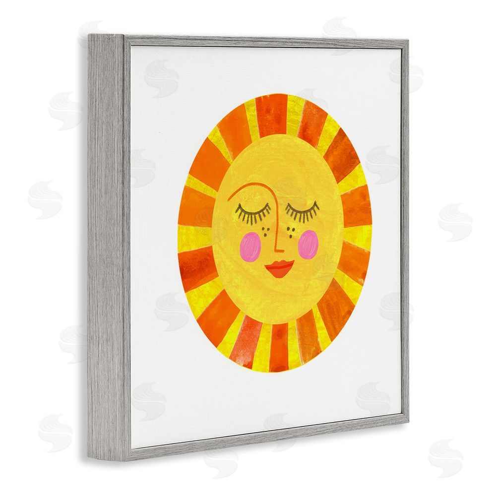 Katherine Herrell Studio Simple Warm Sunshine Gray Framed Giclee Wall Art Print