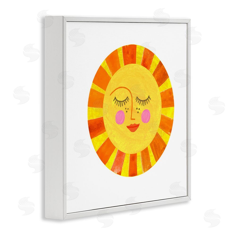 Katherine Herrell Studio Simple Warm Sunshine White Framed Giclee Wall Art Print