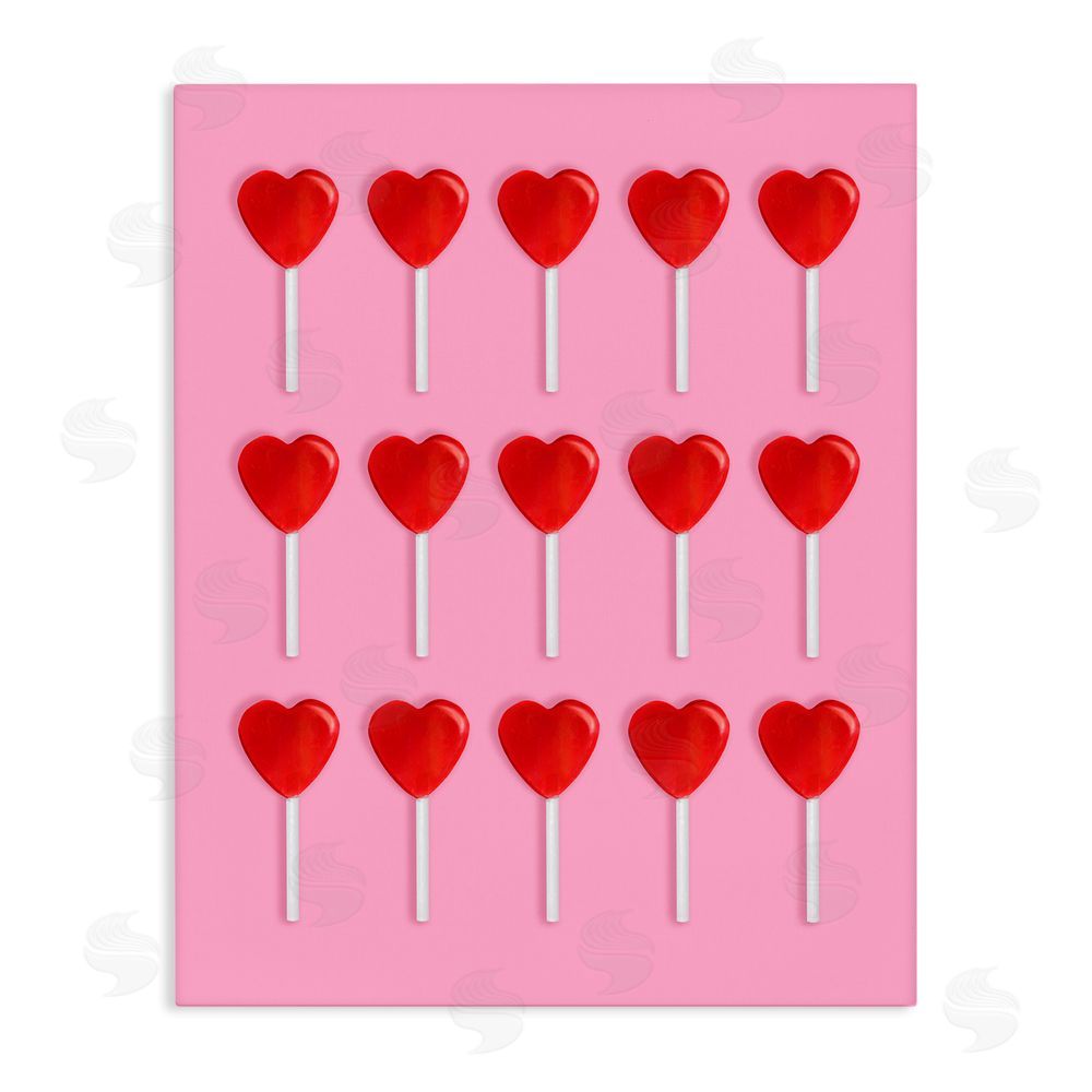 LISH Creative Heart Lollipops Collection Stretched Canvas Wall Art