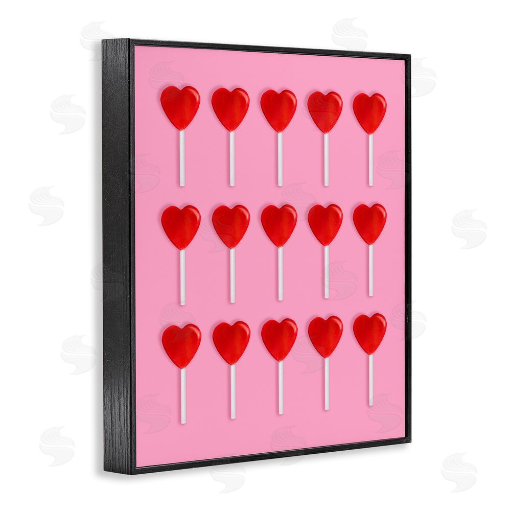 LISH Creative Heart Lollipops Collection Blacked Framed Giclee Wall Art Print