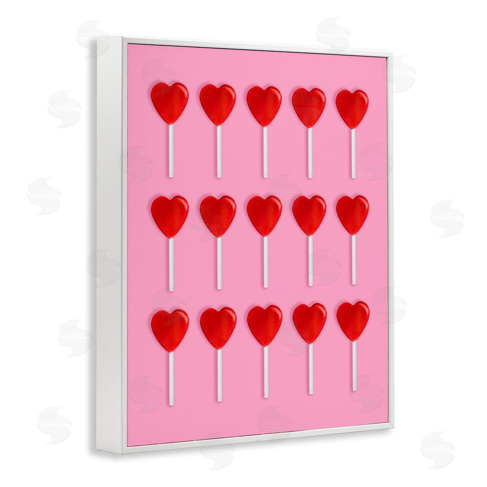 LISH Creative Heart Lollipops Collection White Framed Giclee Wall Art Print
