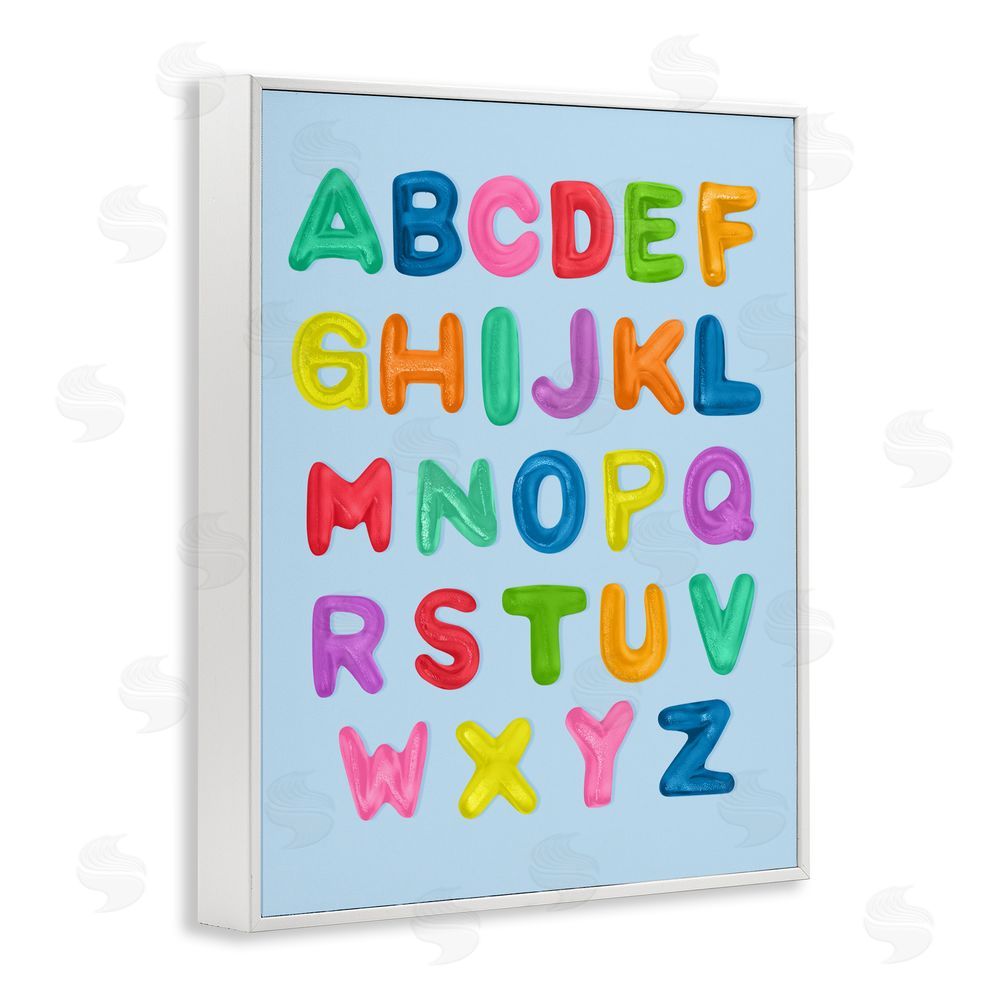 LISH Creative Gummy Candy Alphabet White Framed Giclee Wall Art