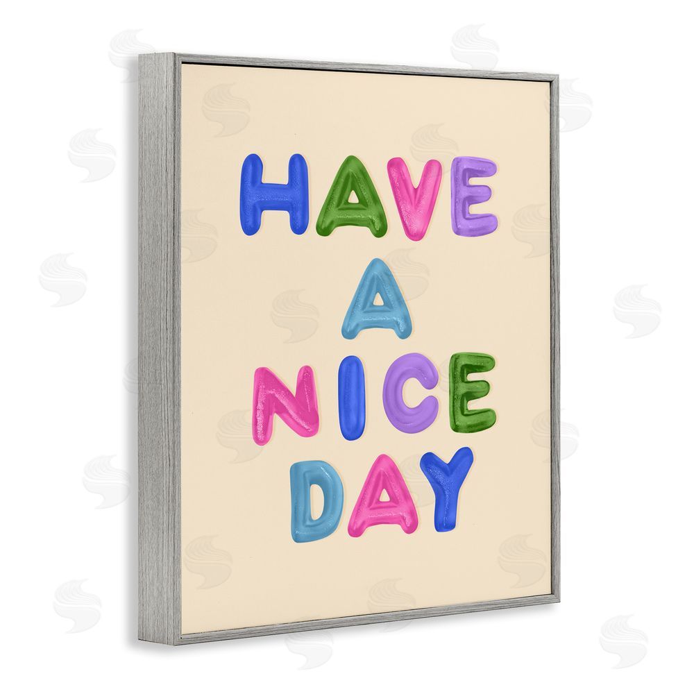 LISH Creative Have a Nice Day Gummies Gray Framed Giclee Wall Art