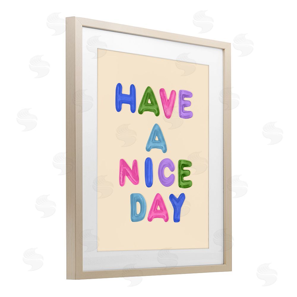 LISH Creative Have a Nice Day Gummies Brown Framed Print Under Glass Wall Art