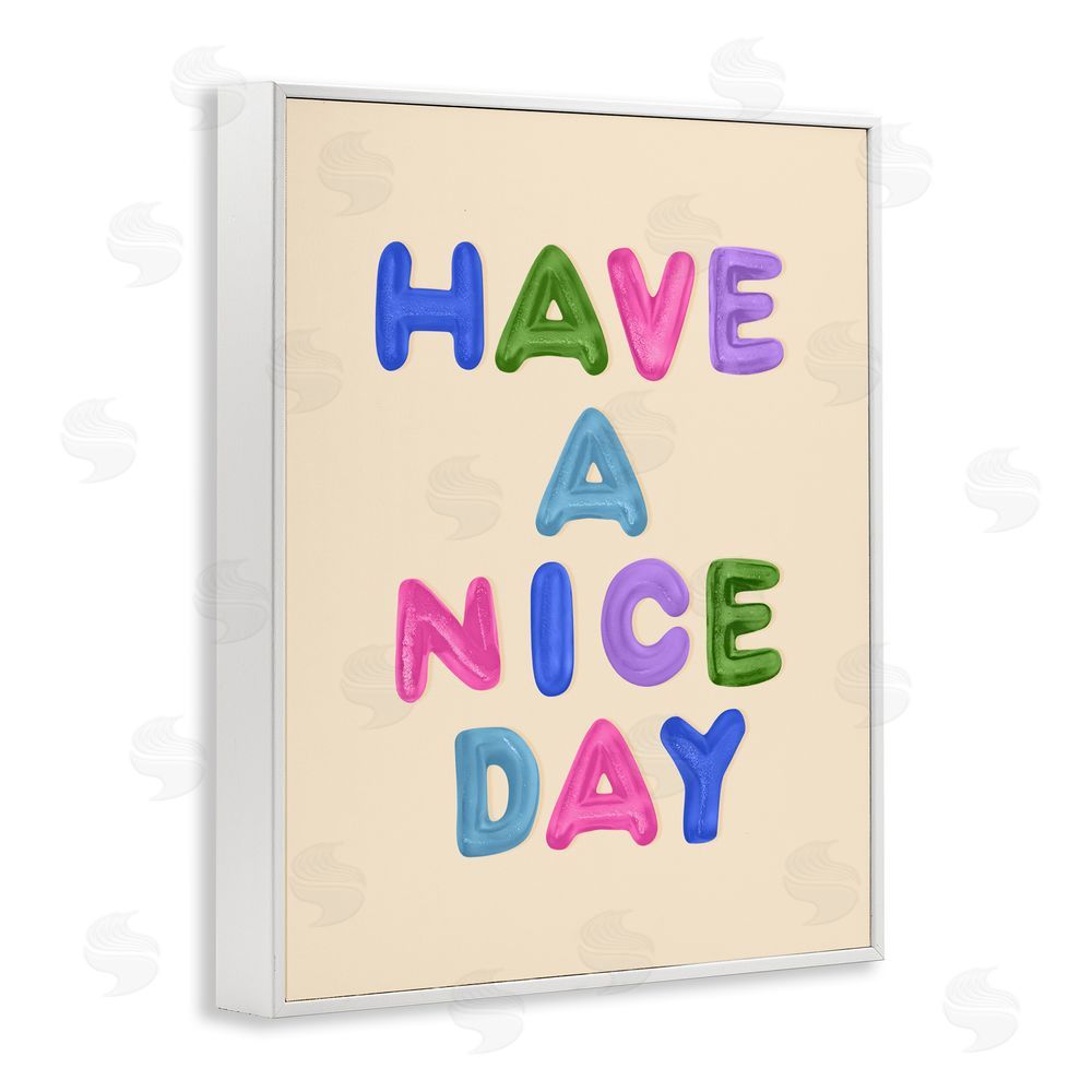 LISH Creative Have a Nice Day Gummies White Framed Giclee Wall Art
