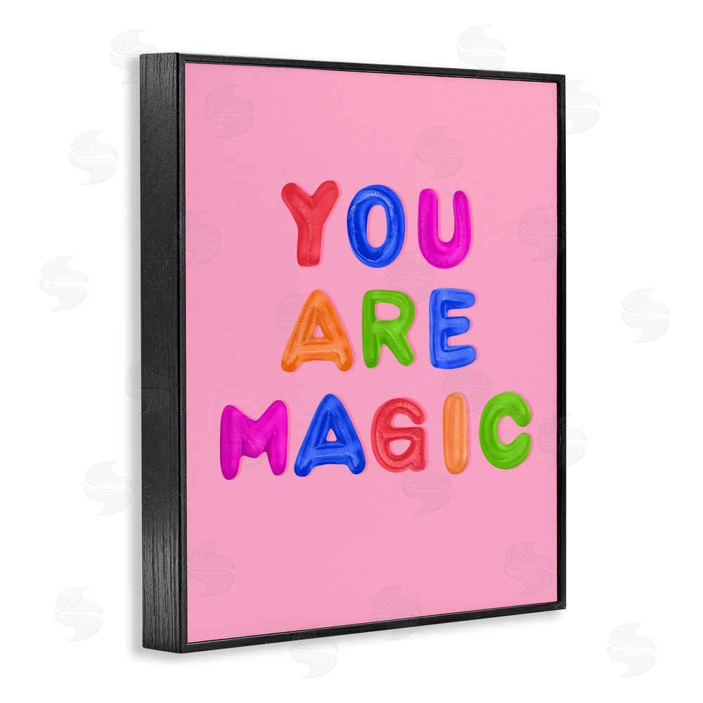 LISH Creative You are Magic Gummies over Pink Black Framed Giclee Wall Art Print