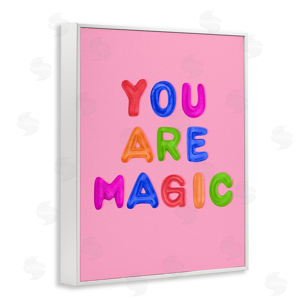 LISH Creative You are Magic Gummies over Pink White Framed Giclee Wall Art Print