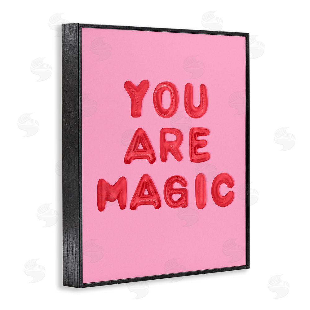LISH Creative You Are Magic Red & Pink Black Framed Giclee Wall Art Print