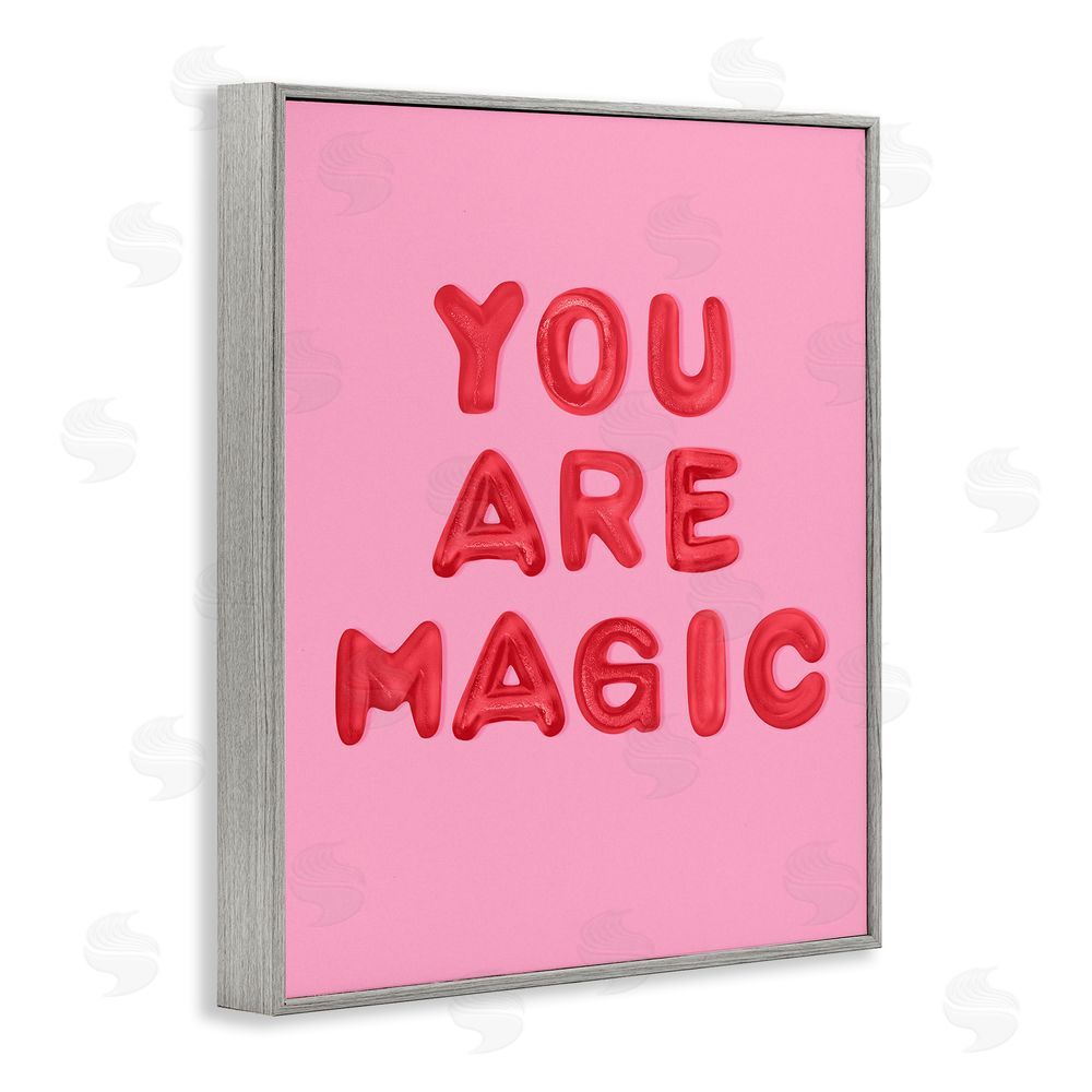 LISH Creative You Are Magic Red & Pink Gray Framed Giclee Wall Art Print