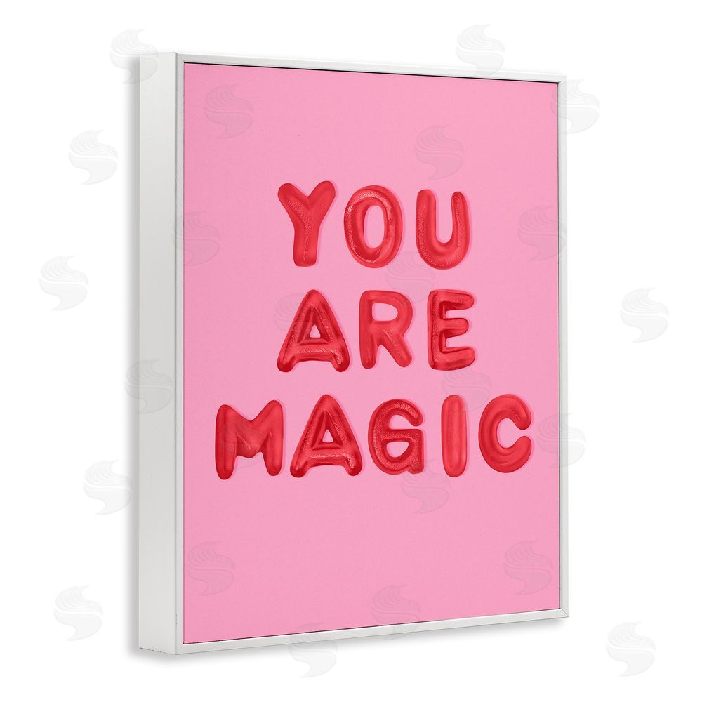 LISH Creative You Are Magic Red & Pink White Framed Giclee Wall Art Print
