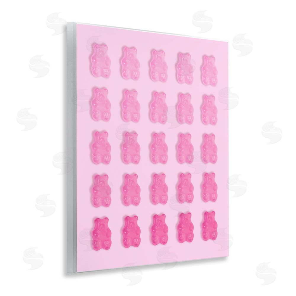 LISH Creative Gradient Pastel Pink Bears Wooden Wall Plaque Art Print