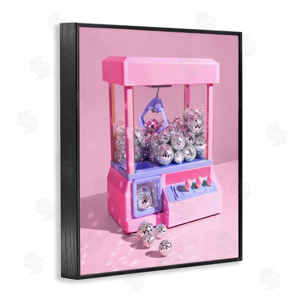 LISH Creative Disco Ball Claw Machine Black Framed Giclee Wall Art Print