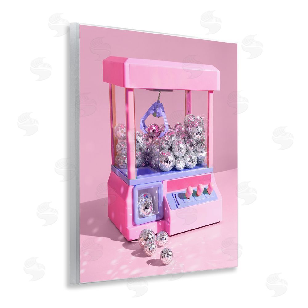LISH Creative Disco Ball Claw Machine Wall Plaque with Fixed Lithograph Print