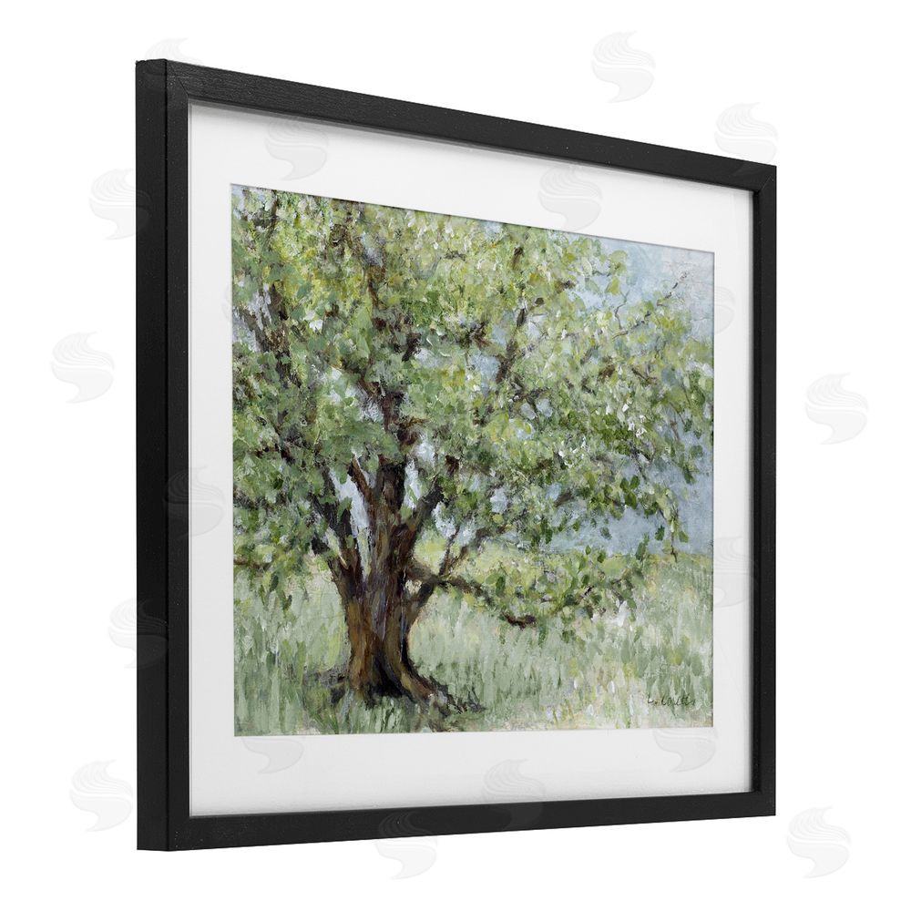 Lanie Loreth Summer Oak Splendor Landscape Black Framed Print Under Glass with White Mat Wall Art