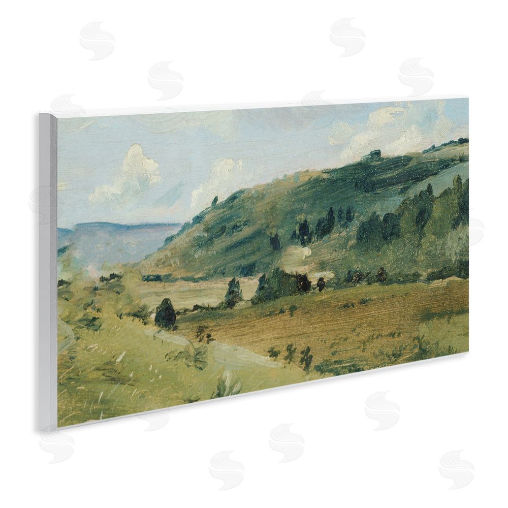 Lucille Price Tree Dotted Countryside in Summer Wall Plaque Printed Art