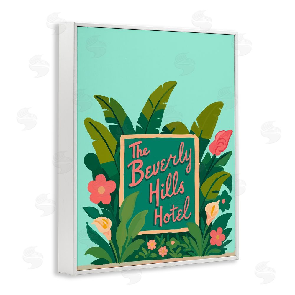 Amelia Noyes Beverly Hills Hotel White Framed Giclee Wall Art Print