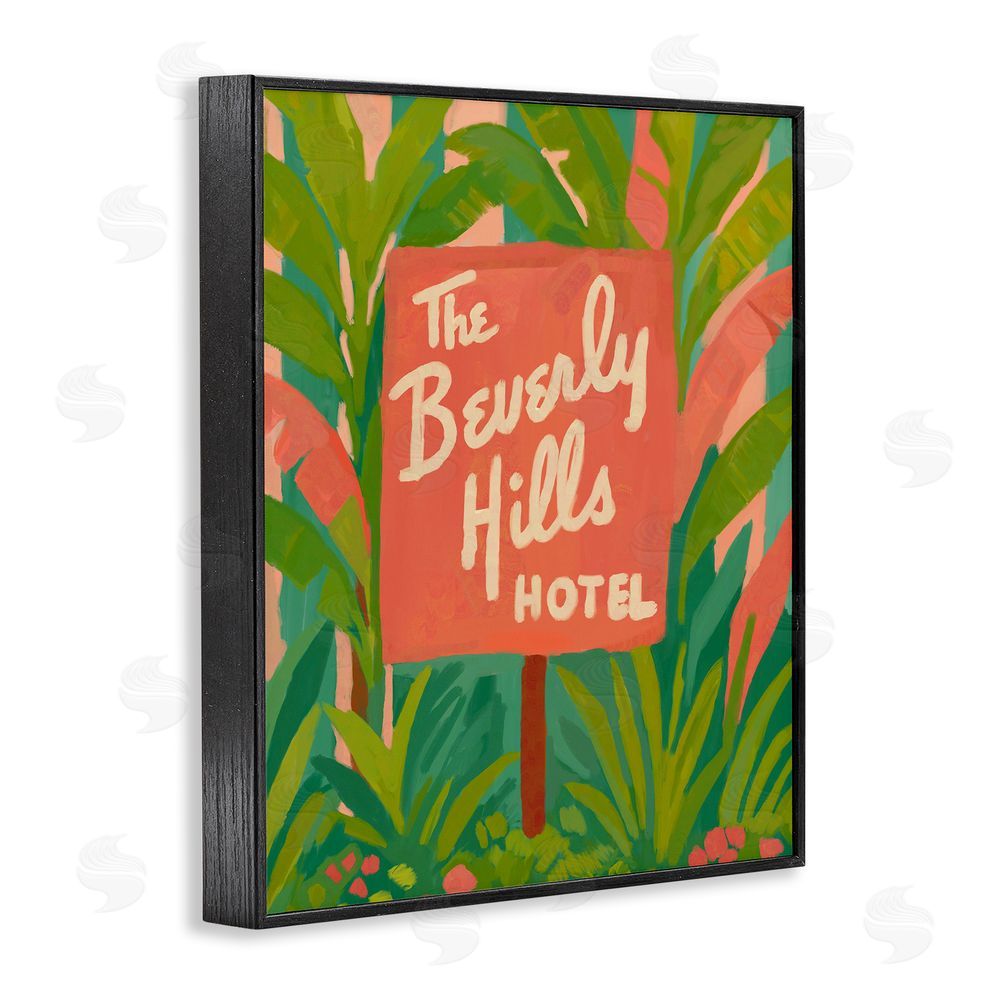 Amelia Noyes Tropical Beverly Hills Hotel Black Framed Giclee Wall Art Print