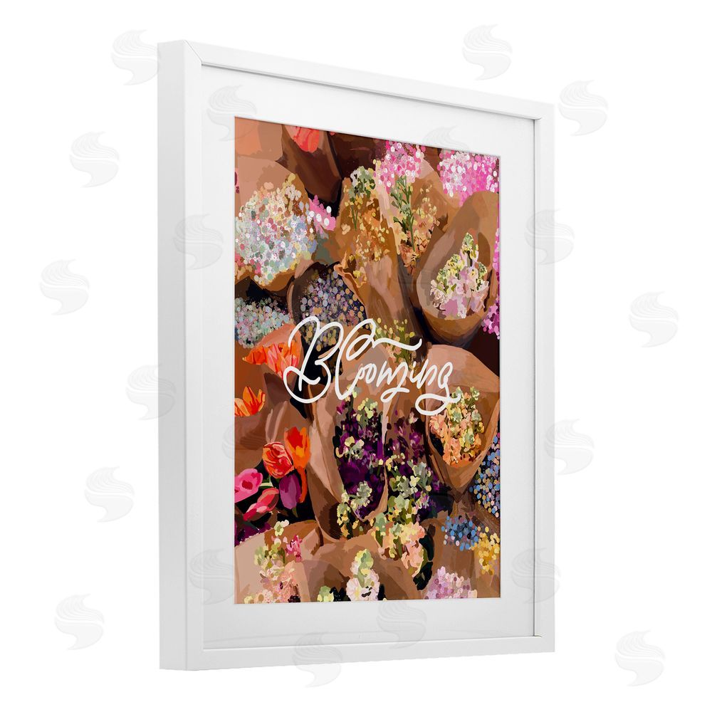 Amelia Noyes Blooming Spring Bouquets White Framed Print Under Glass Wall Art