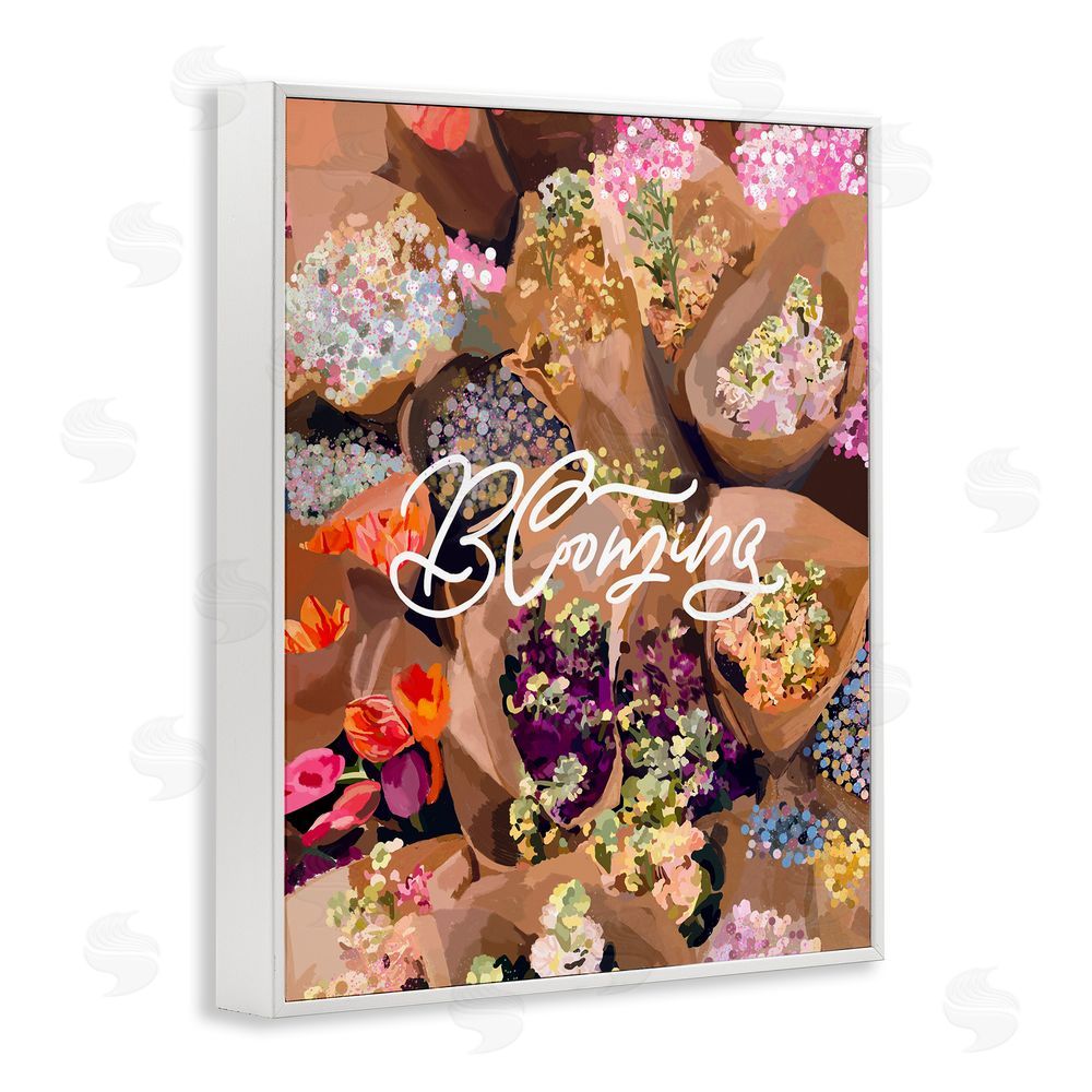 Amelia Noyes Blooming Spring Bouquets White Framed Giclee Wall Art Print