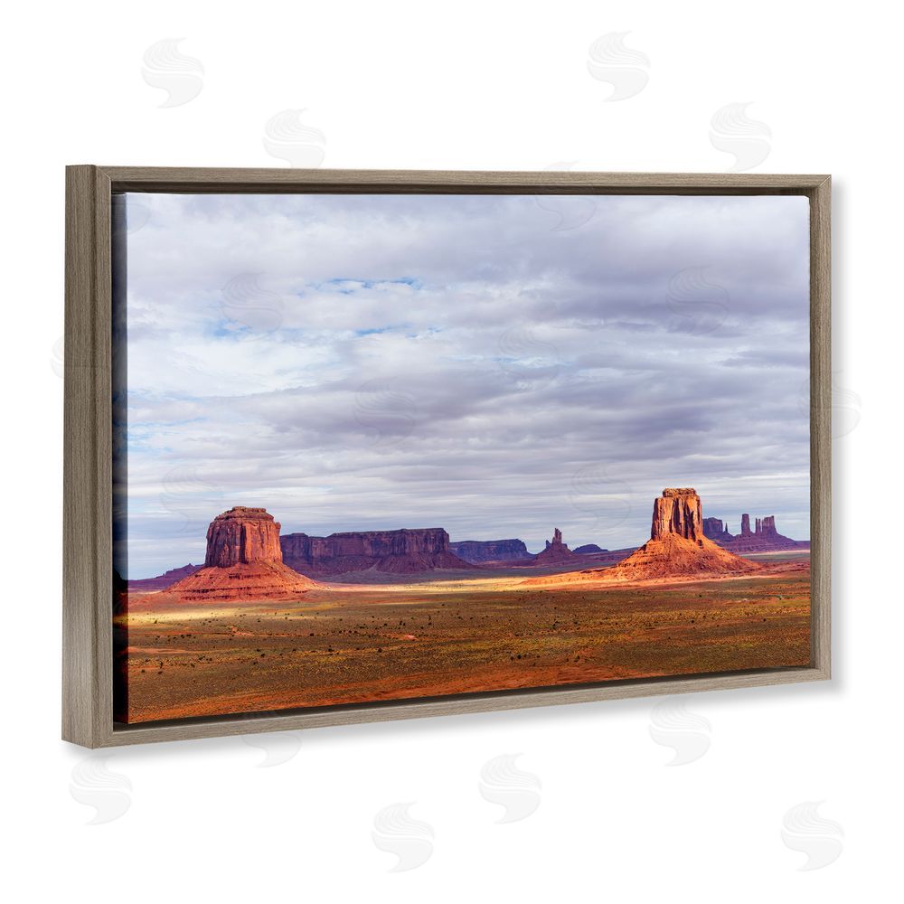 Shelley Carlisle Monumental Desert Buttes & Mesas Brown Floating Frame Canvas Wall Art Print