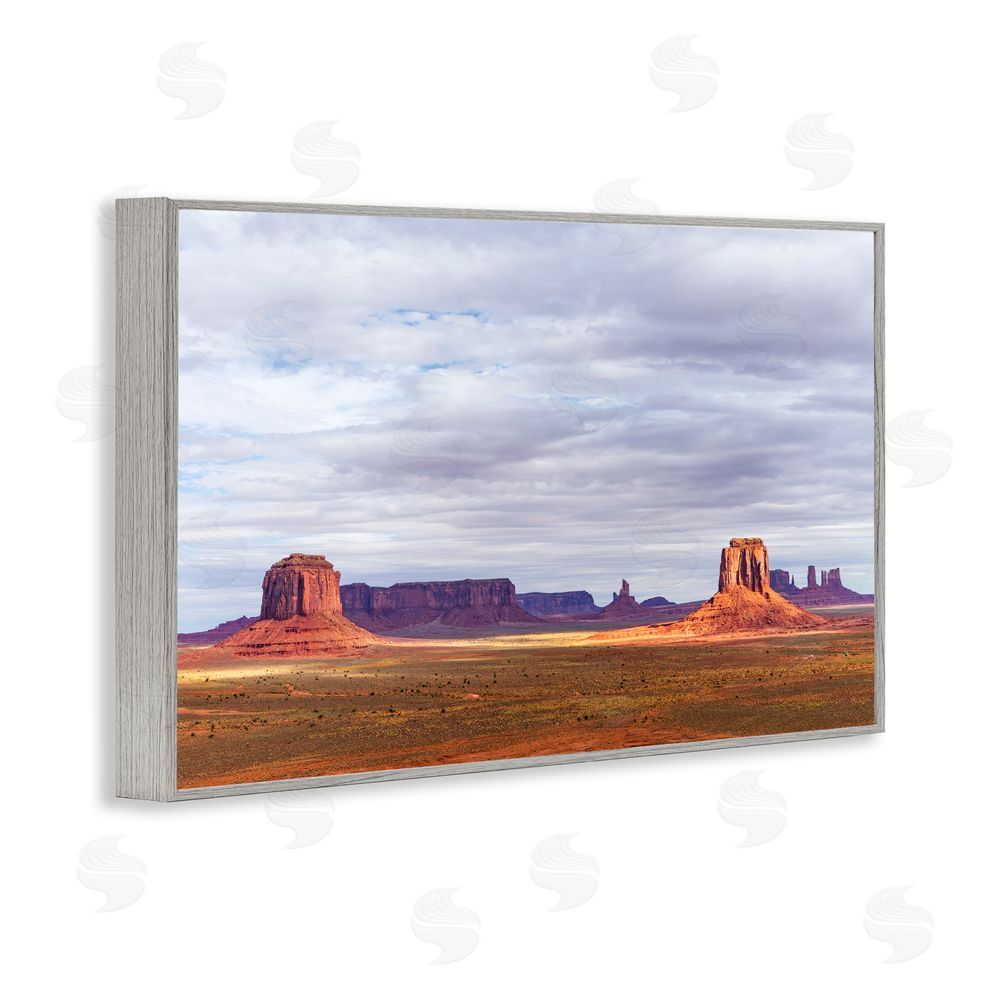 Shelley Carlisle Monumental Desert Buttes & Mesas Gray Framed Giclee Wall Art Print