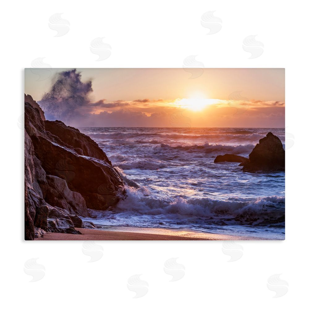 Shelley Carlisle Siren Song Rocky Shore Stretched Canvas Wall Art Print