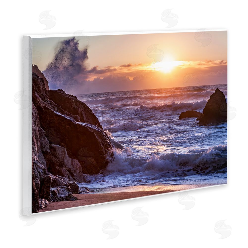 Shelley Carlisle Siren Song Rocky Shore Wooden Wall Plaque Art Print