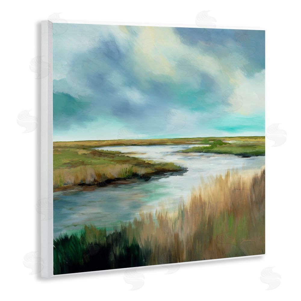 Liz Jardine Tranquil Meadow and Wetlands Wall Plaque Printed Art