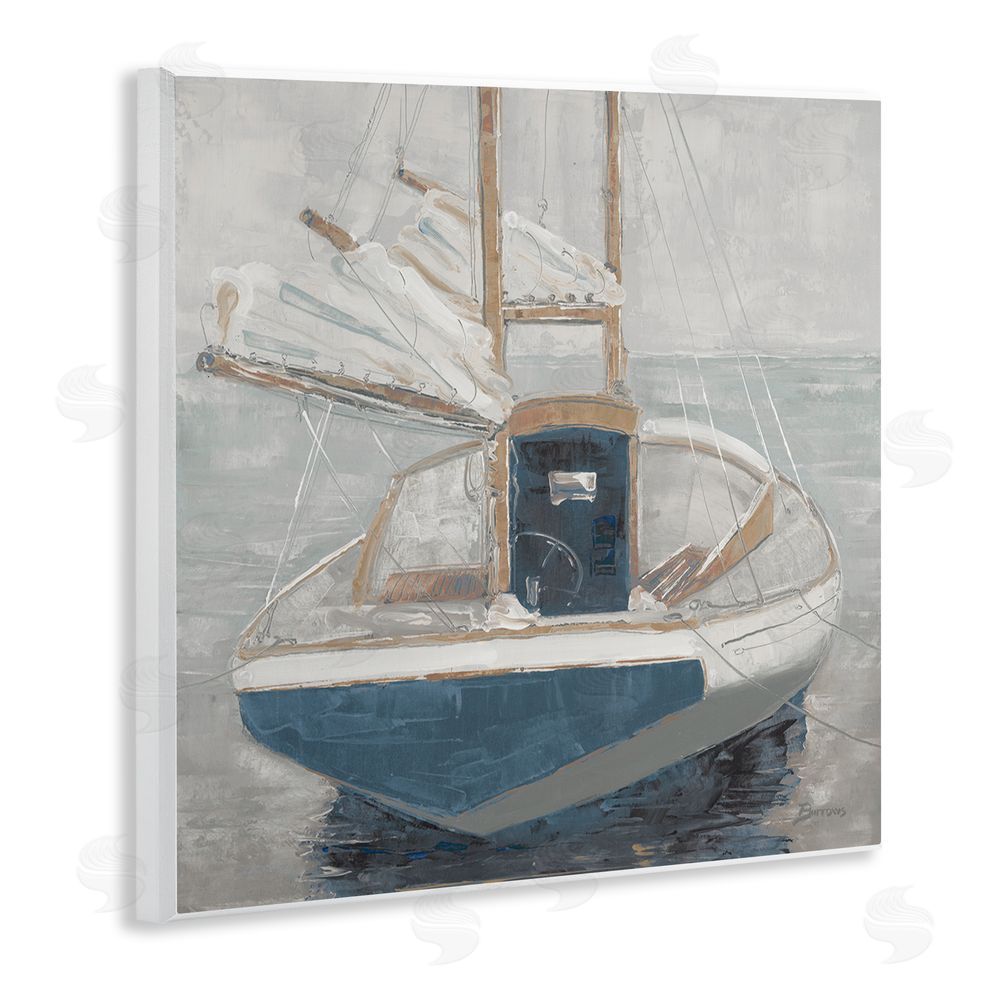 John Burrows Serene Harbor Sail Boat Wall Plaque Printed Art