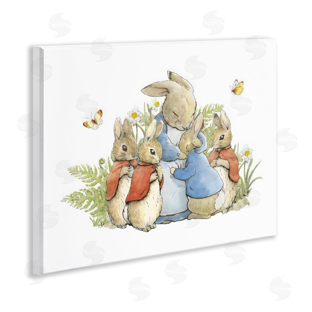 Arlington Prints Hugging Mother Rabbit Wooden Wall Plaque Art Print