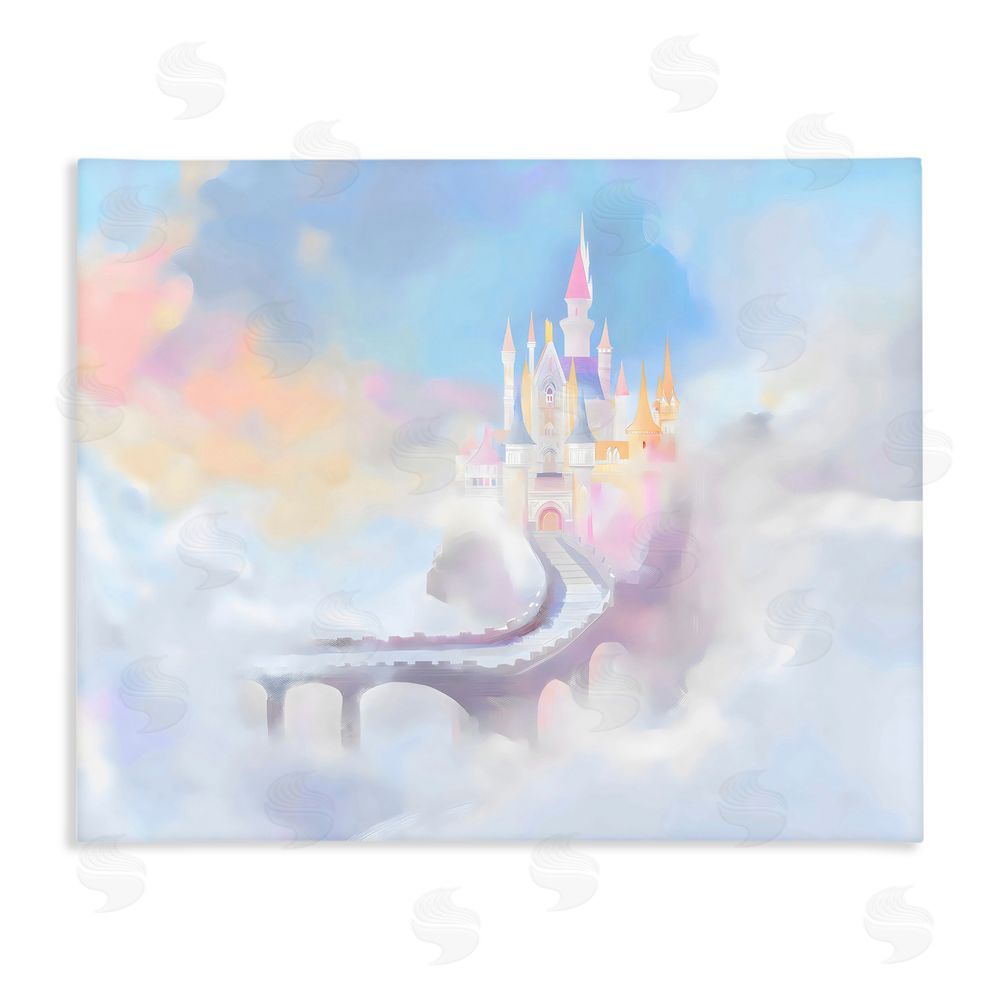 Arlington Prints Enchanted Bridge To Castle Stretched Canvas Wall Art