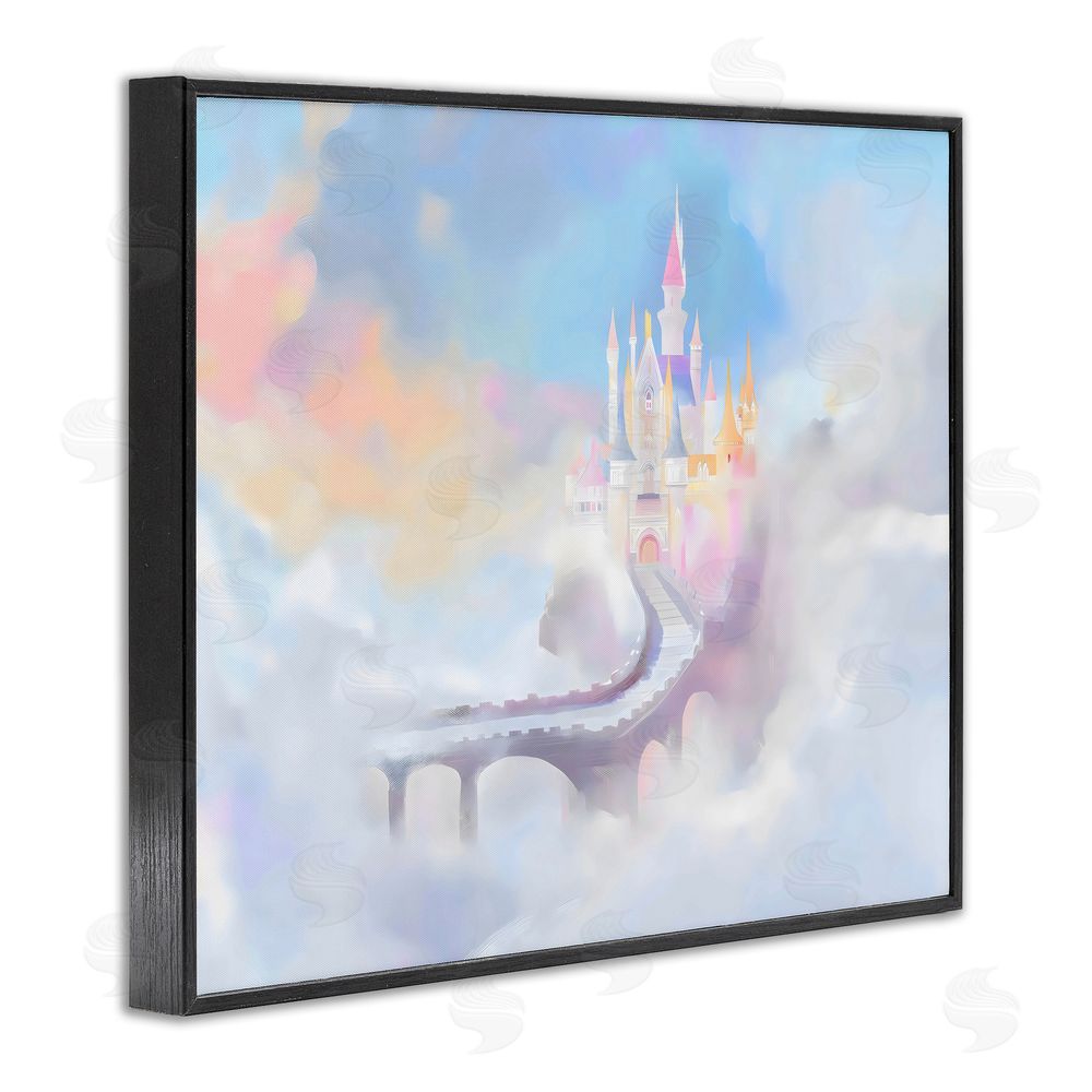 Arlington Prints Enchanted Bridge To Castle Black Framed Giclee Wall Art