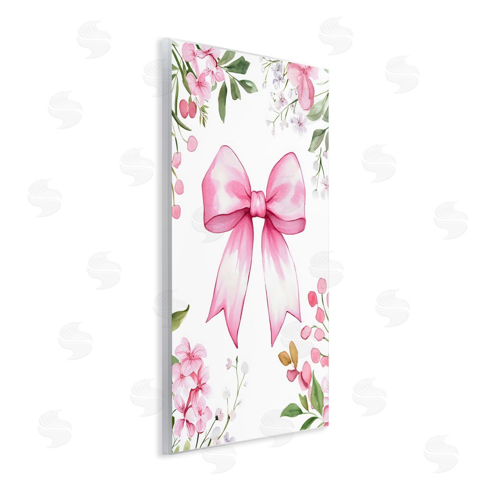 Creative Studio Whimsical Floral Bow Pink Wall Plaque Printed Art