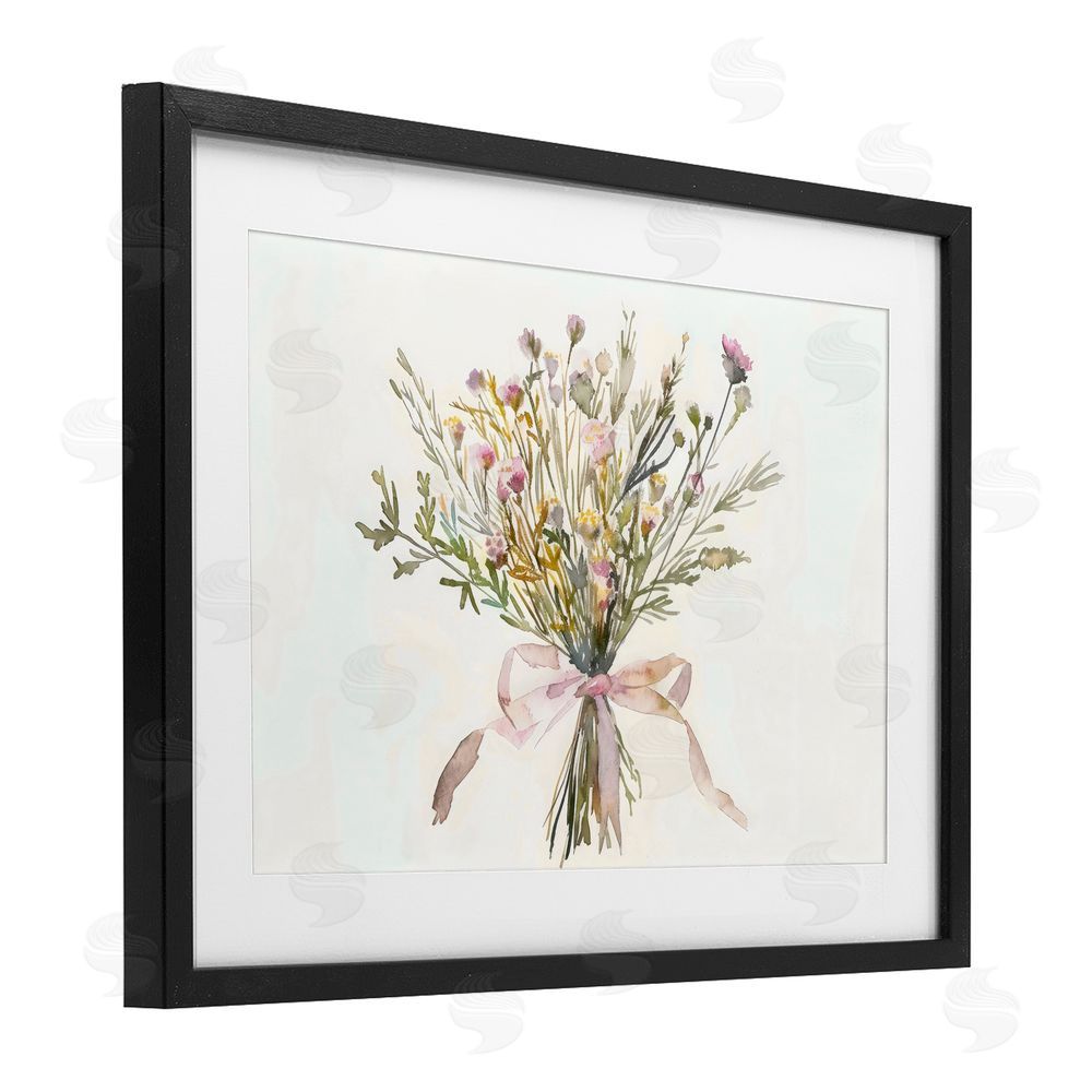 Creative Studio Bouquet of Spring Wildflowers Black Framed Print Under Glass Wall Art