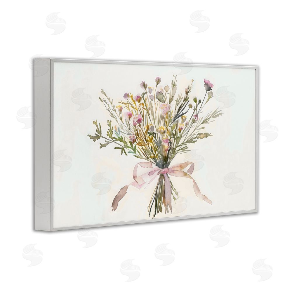 Creative Studio Bouquet of Spring Wildflowers White Framed Giclee Wall Art Print