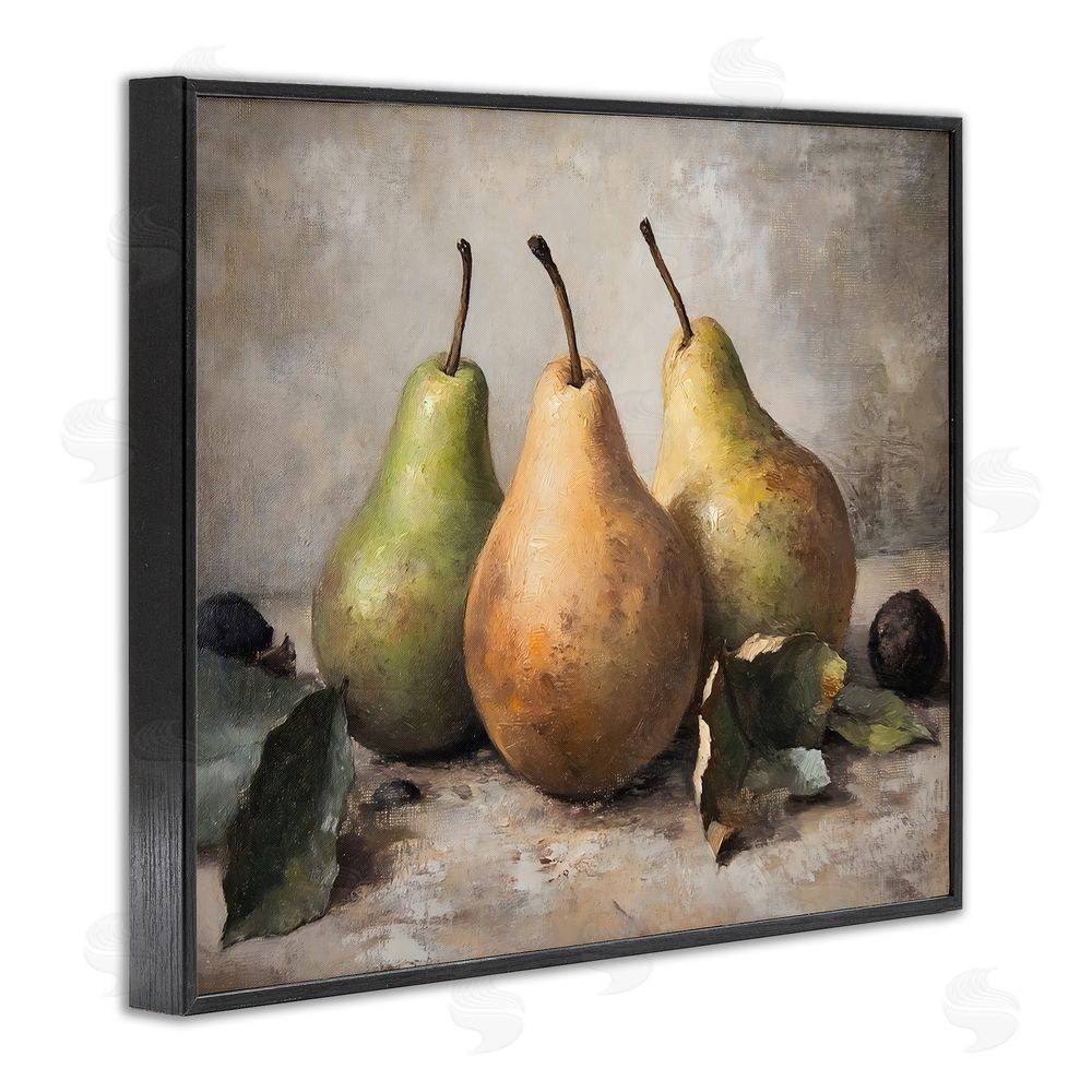 Franklyn Gregory Pear Still Life Setting Black Framed Giclee Wall Art Print