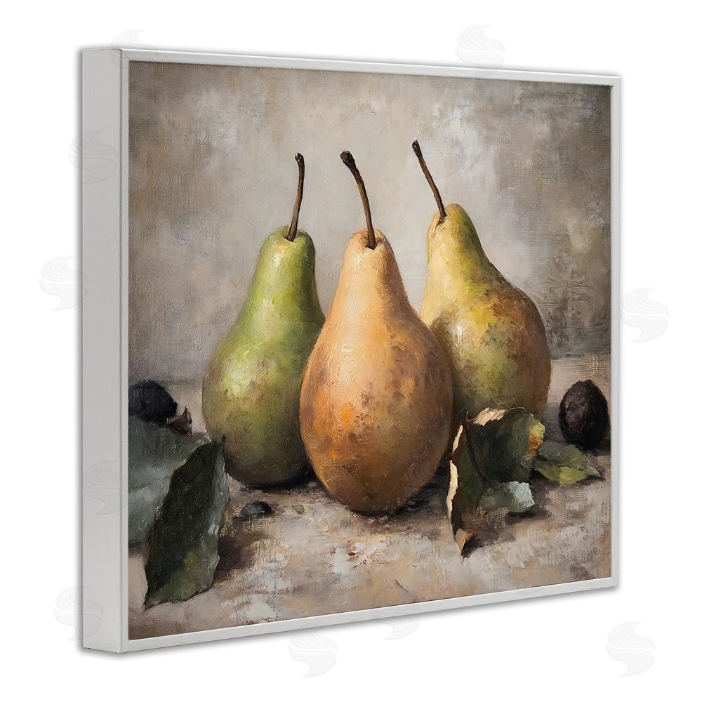 Franklyn Gregory Pear Still Life Setting White Framed Giclee Wall Art Print